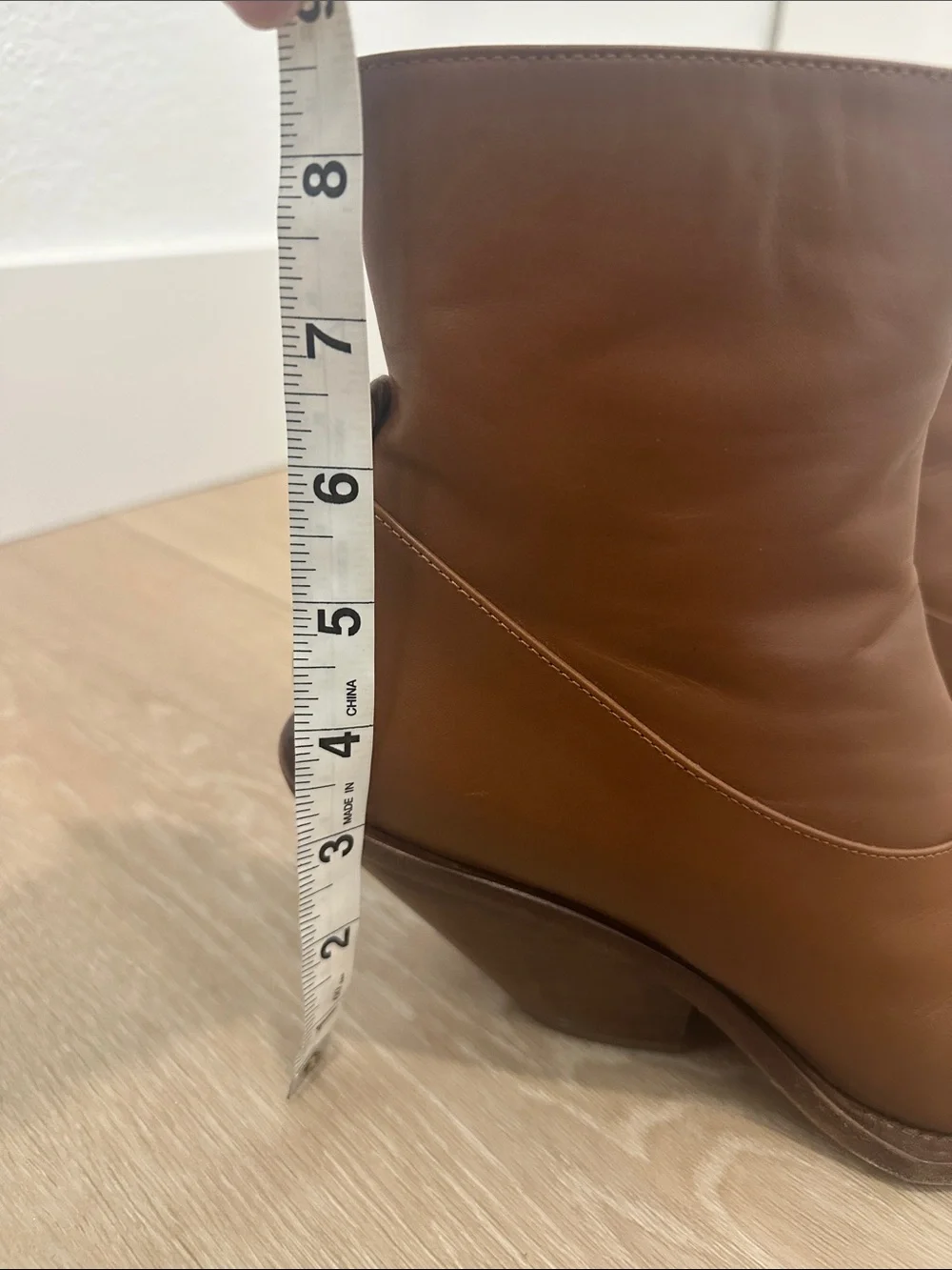Just Cavalli Women's Tan Leather Pointed Ankle Booties with Side Zip